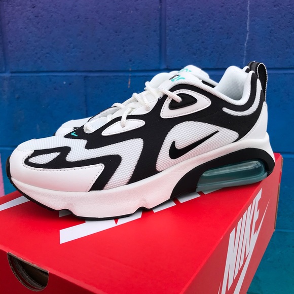 New Nike Air Max 200 Black and White and Teal - Picture 2 of 7